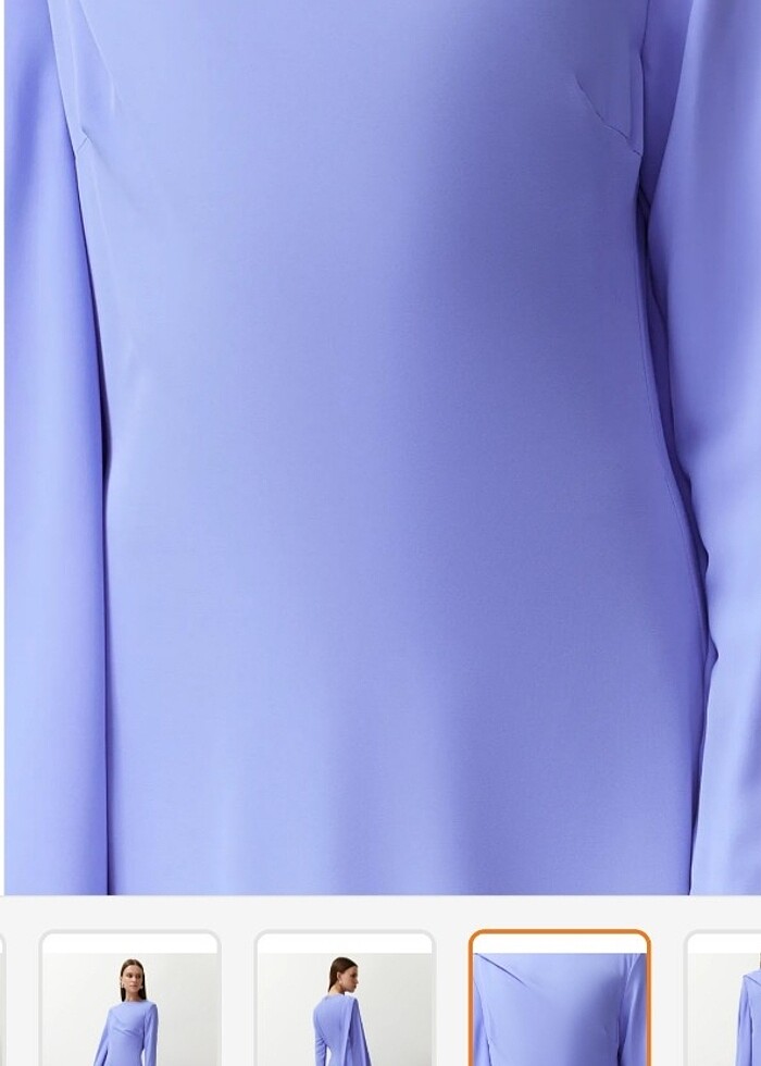 Mavi Tesettür Elbise - Görsel 4