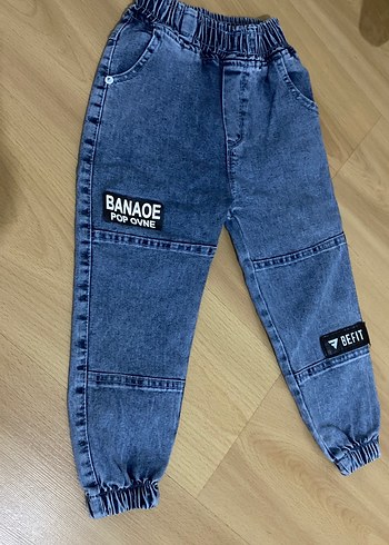 Diğer Erkek Çocuk Lacivert Baskılı Bol Kesim Denim Pantolon