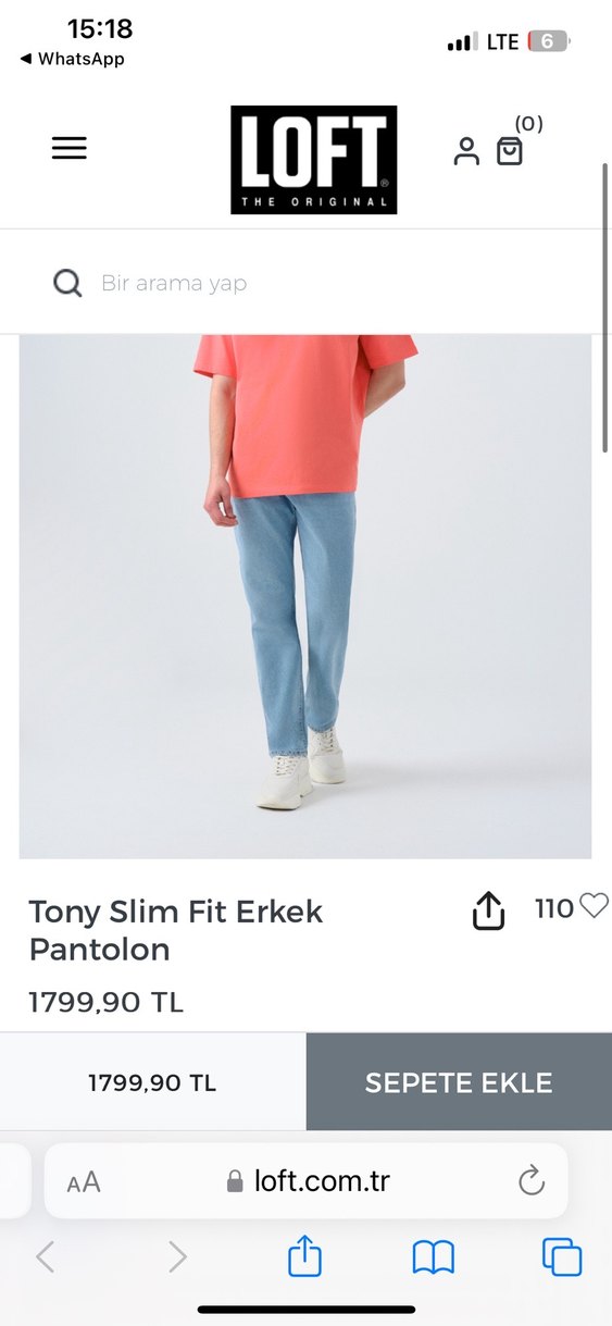 Mavi erkek Kot Pantolon - Görsel 4