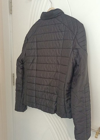 Fermuarlı Gri Biker Kadın Mont - Görsel 2