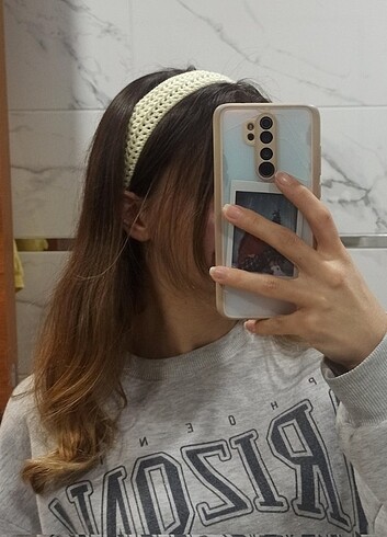 Tasarımcı Pembe yazlık örgü bandana