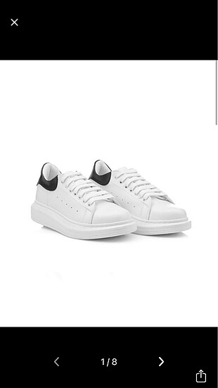 Günlük Siyah ve Beyaz Spor Ayakkabı Sneakers/2 çift