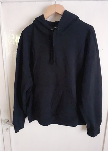 Siyah Kapüşonlu erkek Sweatshirt