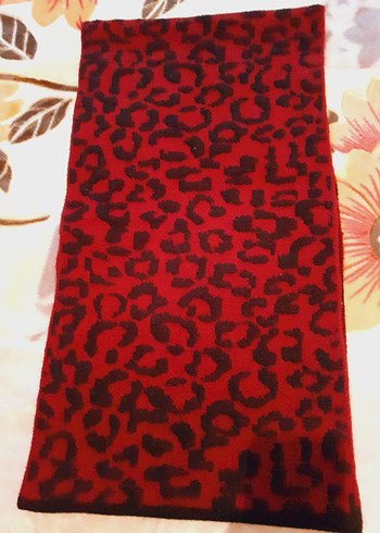 Kırmızı Örgü Yün Kadın Atkı boyunluk - Görsel 11