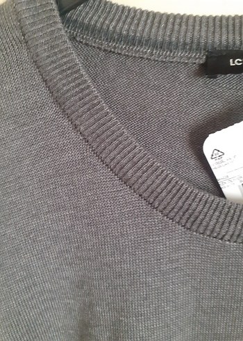 Gri Erkek Keten Kazak, Uzun Kollu, Salaş - Görsel 4