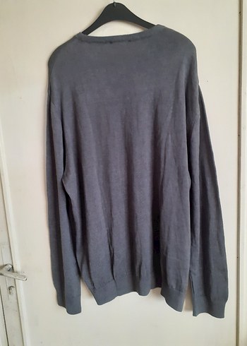 Gri Erkek Keten Kazak, Uzun Kollu, Salaş - Görsel 9