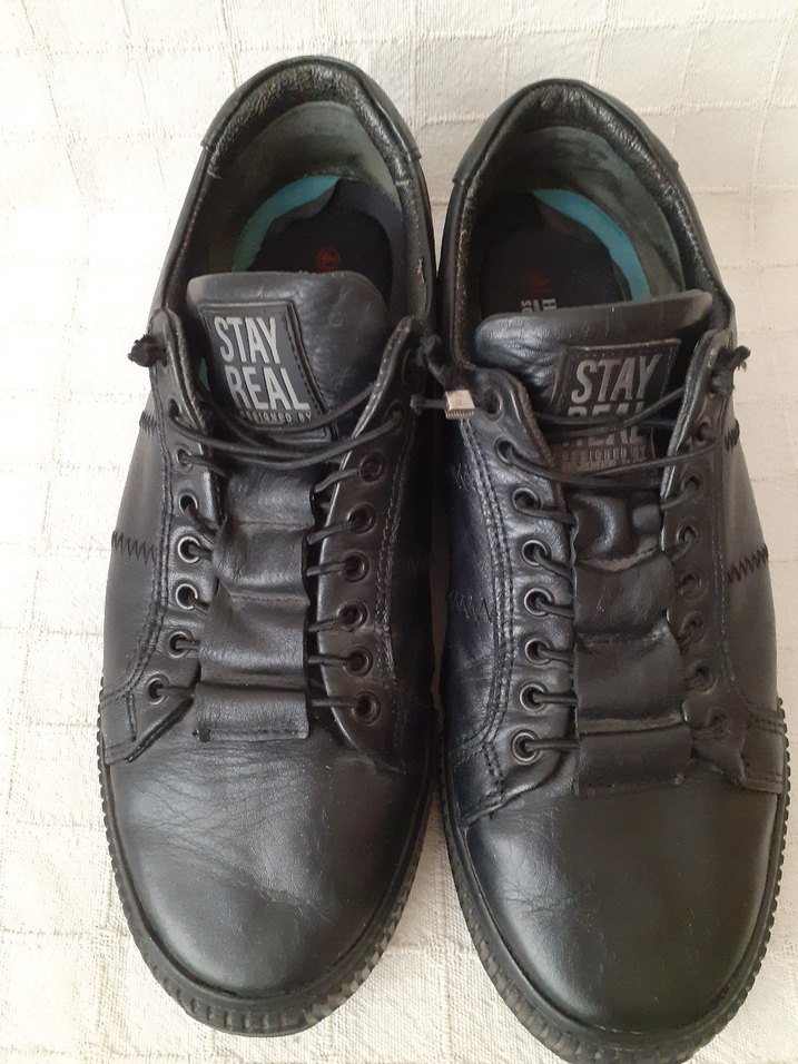 Siyah Erkek Street Wear Bağcıklar - Görsel 3