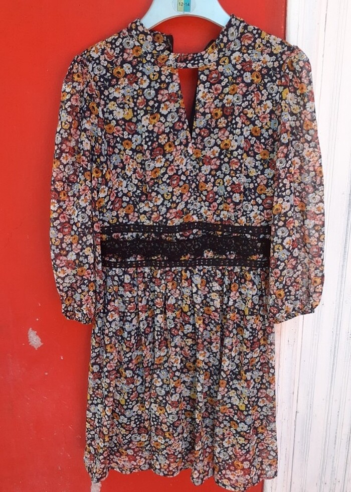 Batik sifon elbese - Görsel 5