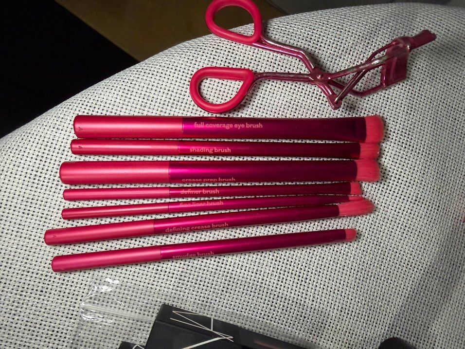 Renkli Pembe Makyaj Fırça Seti - Görsel 3