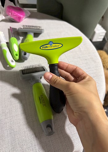 MOSER Yeşil Kedi Tüy Bakım Seti - Görsel 7