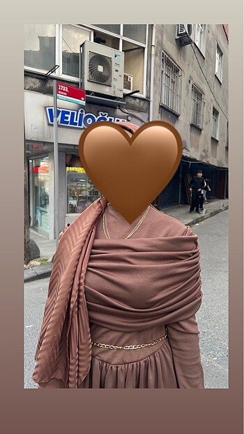 m Beden kahverengi Renk Viral elbise