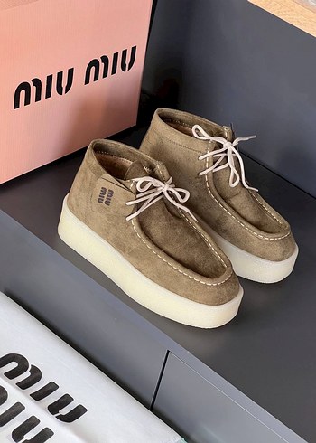 38 Beden kahverengi Renk MİU MİU Winter Boots