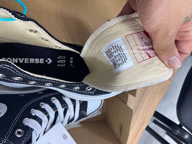 39 Beden siyah Renk Yüksek taban converse