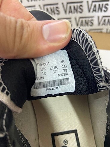 38 Beden siyah Renk Vans old