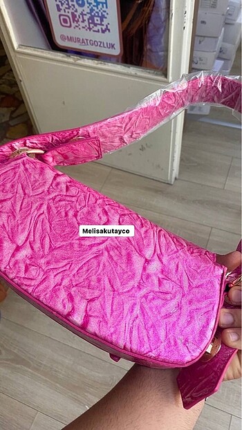  Beden pembe Renk Manc kol çantası