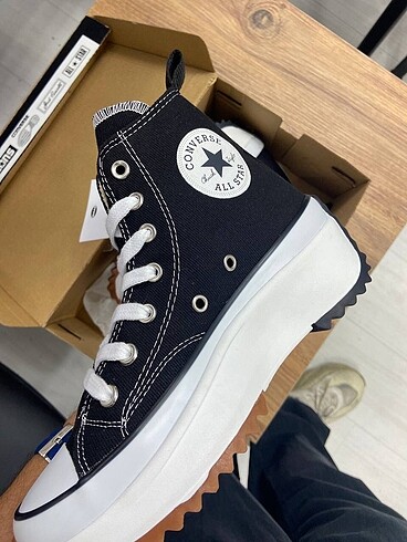 36 Beden siyah Renk Converse Run Star hike unısex ithal barkodlu