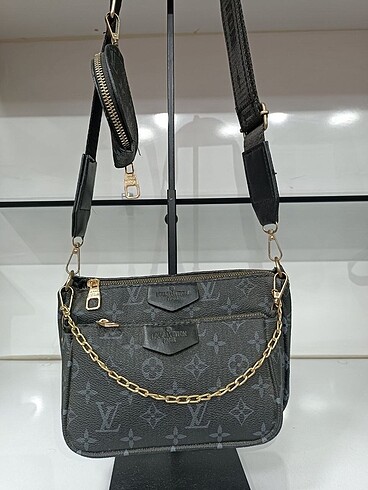 Beden kahverengi Renk Louis Vuitton askılı cüzdanlı çanta