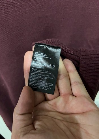 H&M Bordo Boğalı Kazak M Beden - Görsel 3