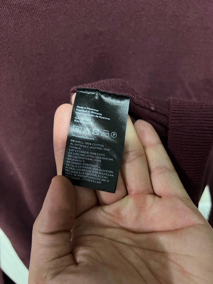 H&M Bordo Boğalı Kazak M Beden - Görsel 3