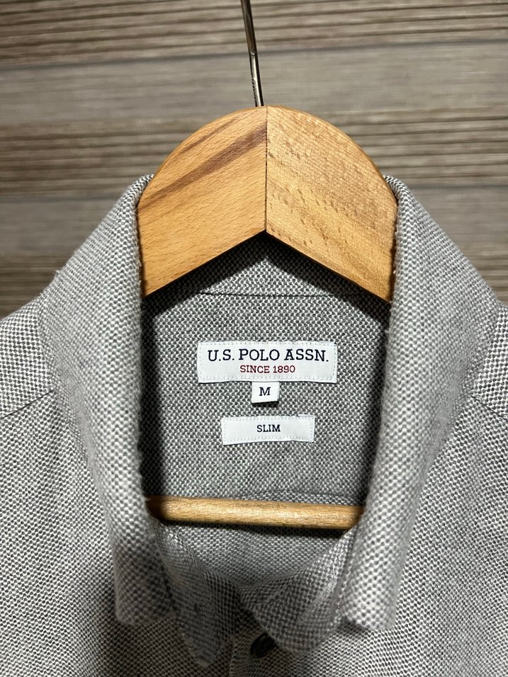 US POLO ASSAN GRİ Gömlek M Beden - Görsel 2