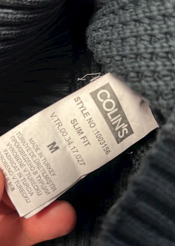 Colins Antrasit M beden Erkek Kazak - Görsel 4