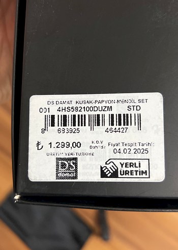 D'S Damat Siyah Desenli Erkek Papyon Seti - Görsel 2