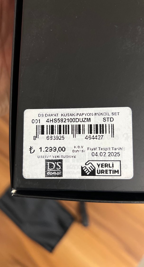 D'S Damat Siyah Desenli Erkek Papyon Seti - Görsel 2