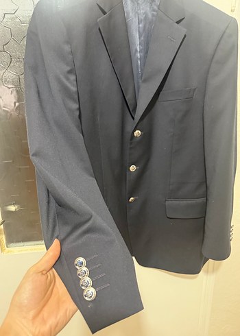 Düğmeli Klasik Kesim siyah Erkek Takım Elbise - Görsel 2