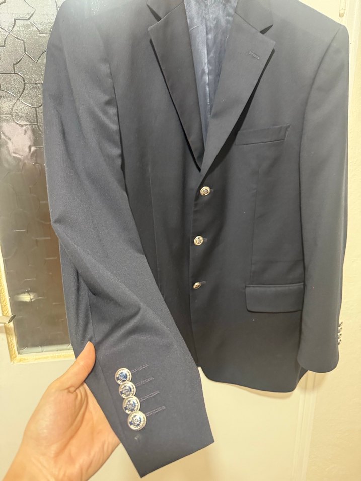 Düğmeli Klasik Kesim siyah Erkek Takım Elbise - Görsel 2