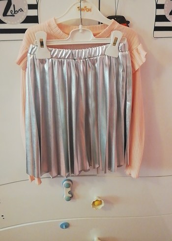 Kız Uzun Kollu Tişört-Etek Takım 9+10 yaş - Görsel 4