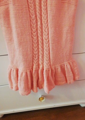 El Emeği Örgü Kız Çocuk Elbise 9-10 Yaş - Görsel 3