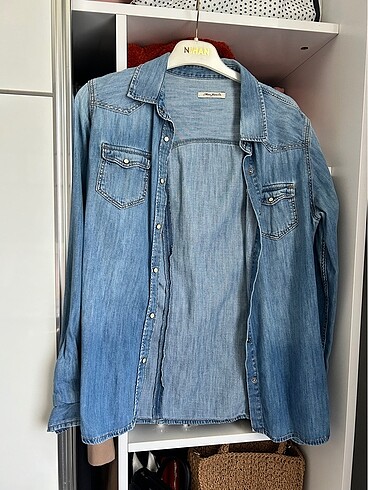 m Beden Mavi jeans Kot gömlek