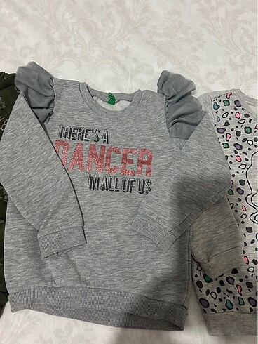 4 Yaş Beden çeşitli Renk Kışlık Sweatshirt