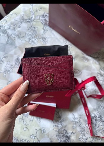 Bordo Deri Kadın Cüzdanı - Cartier - Görsel 2