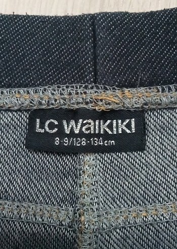 9 Yaş Beden lacivert Renk Kız Çocuk Lacivert Elastik Bel Kot Pantolon
