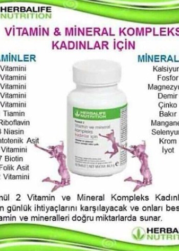 Kadınlar için Vitamin ve Mineral Kompleksi