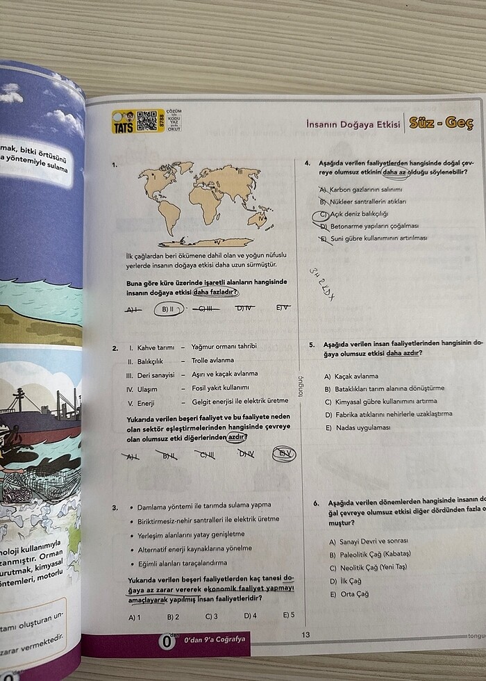 Tonguç 9. Sınıf Coğrafya Konu Anlatımlı Soru Bankası - Görsel 3