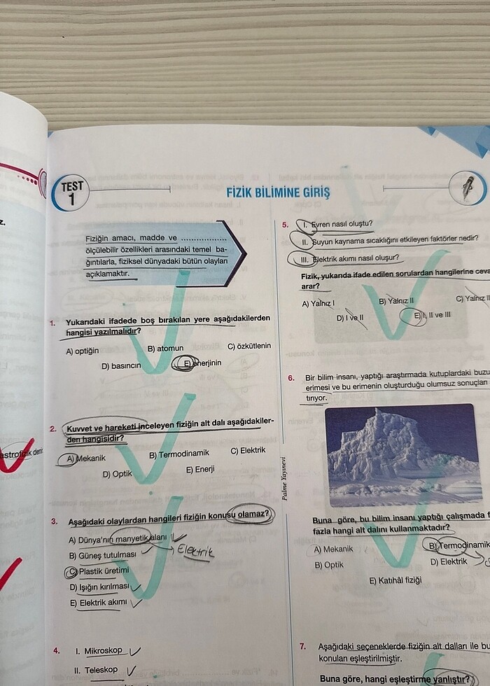 Palme Yayınları 9. Sınıf Fizik Soru Bankası - Görsel 2