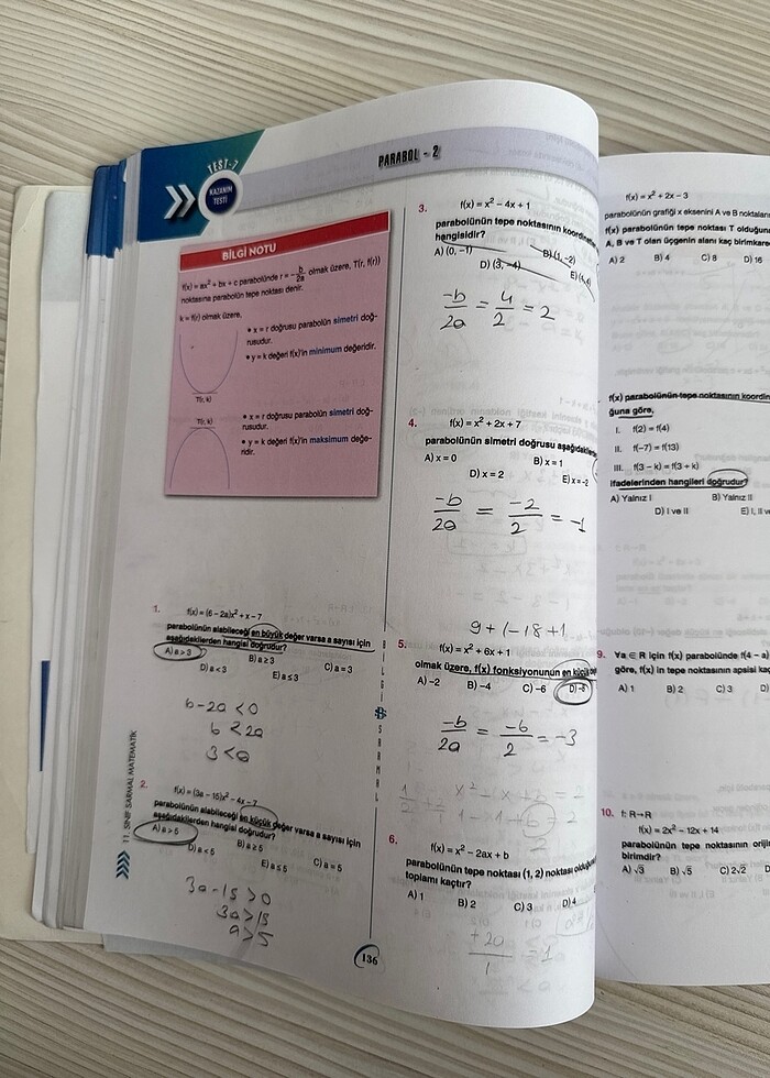 Bilgi Sarmal 11. Sınıf Matematik Soru Bankası - Görsel 5