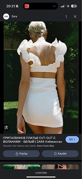 xs Beden Zara elbise