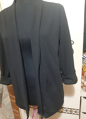 xl Beden siyah Renk Likralı hırka ceket 