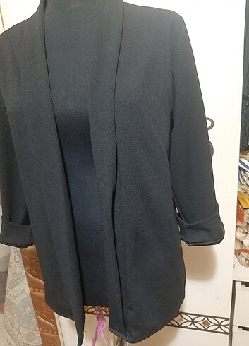 xl Beden siyah Renk Likralı hırka ceket