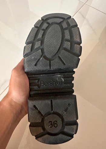 36 Beden Siyah Platform Topuklu Kadın Sandalet