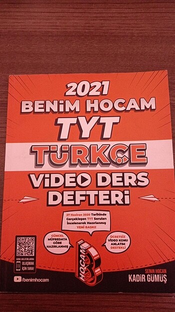 Benim hocam tyt Türkçe video ders defteri