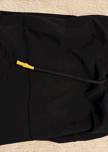 Siyah Yüksek Yakalı Midi Sweatshirt - Görsel 4