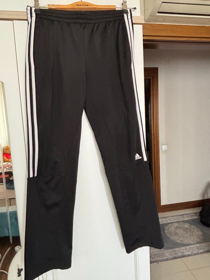 Erkek Siyah Adidas Fermuarlı Eşofman Altı - Görsel 2