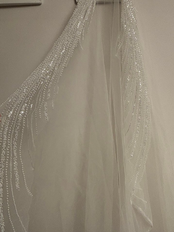 Beyaz A Kesim Uzun Gelinlik Duvağı - Görsel 2