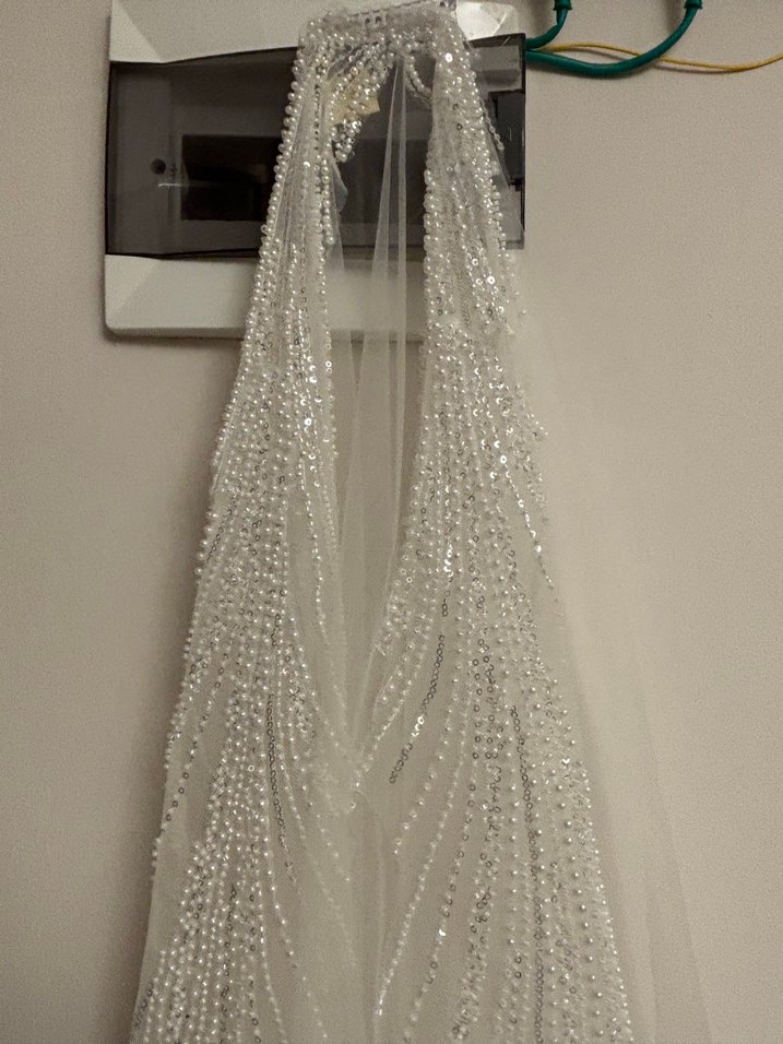 Beyaz A Kesim Uzun Gelinlik Duvağı - Görsel 3