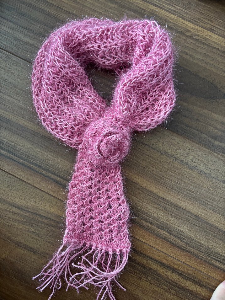 Şal Şapka  Dantel Örgü Bohem Kadın Fular - Görsel 3