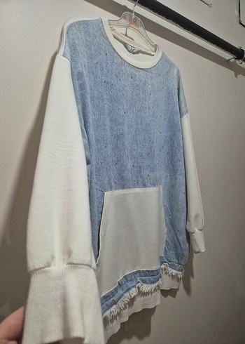 Diğer İkoll Kot Detaylı Sweatshirt